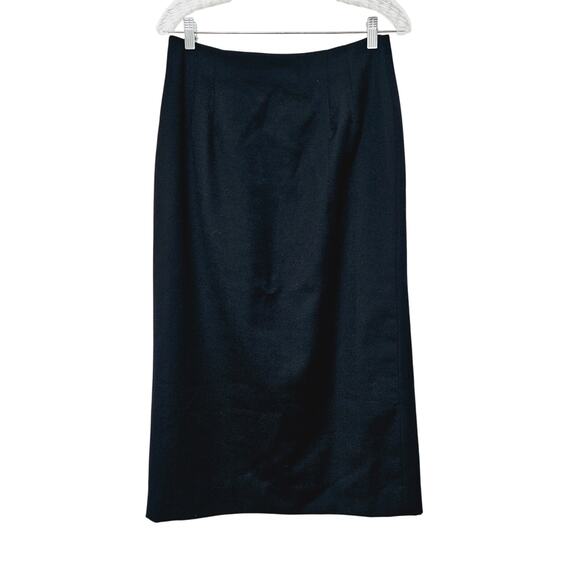 Andrea Viccaro 100% Wool Skirt Women's Size 10 Black Professional Minimalist - Picture 1 of 6